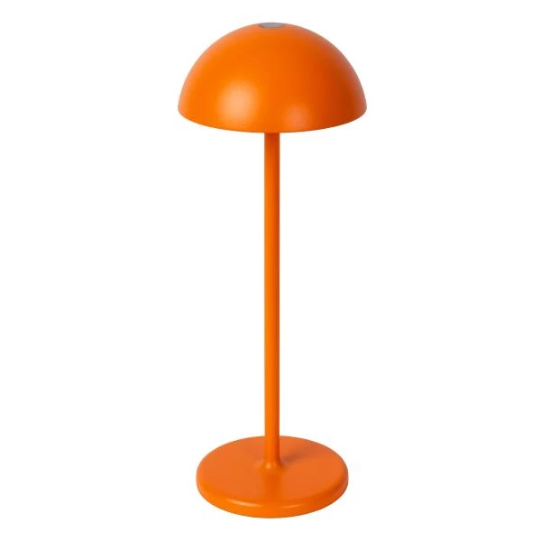 Lucide JOY - Lampe de table Rechargeable Intérieur/Extérieur - Batterie/Piles - Ø 12 cm - LED Dim. - 1x1,5W 3000K - IP54 - Orange - détail 1